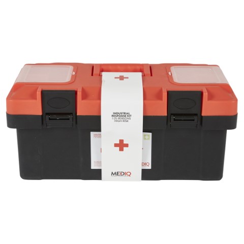 MEDIQ ESSENTIAL FIRST AID KIT WORKPLACE RESPONSE TACKLE BX 1-25 H/RISK